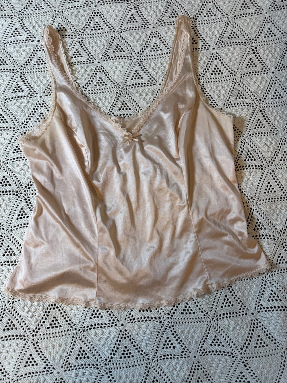 Vintage Montgomery Ward Champagne Lace Camisole 40 L Coquette